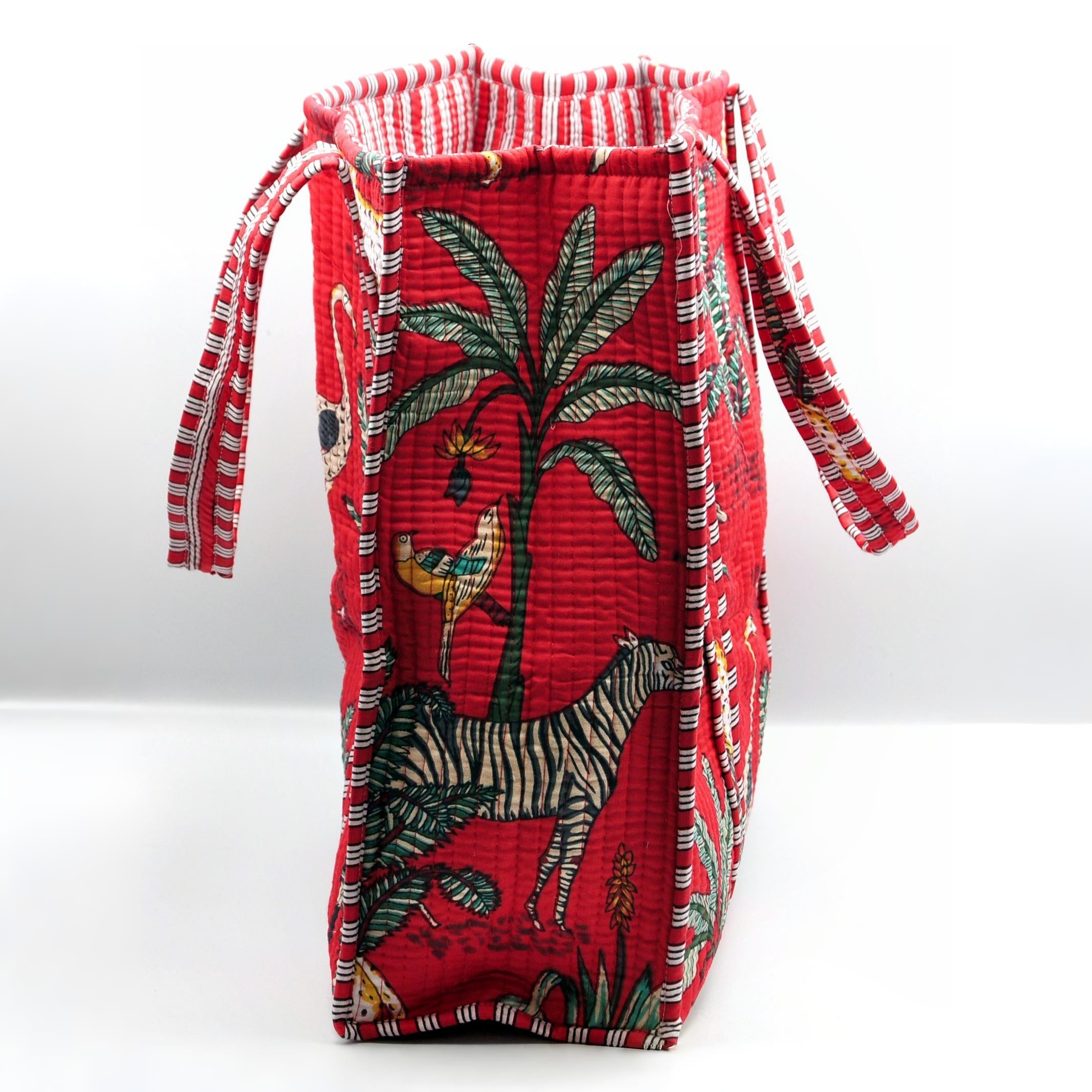 Yala Safari Red Tote Bag