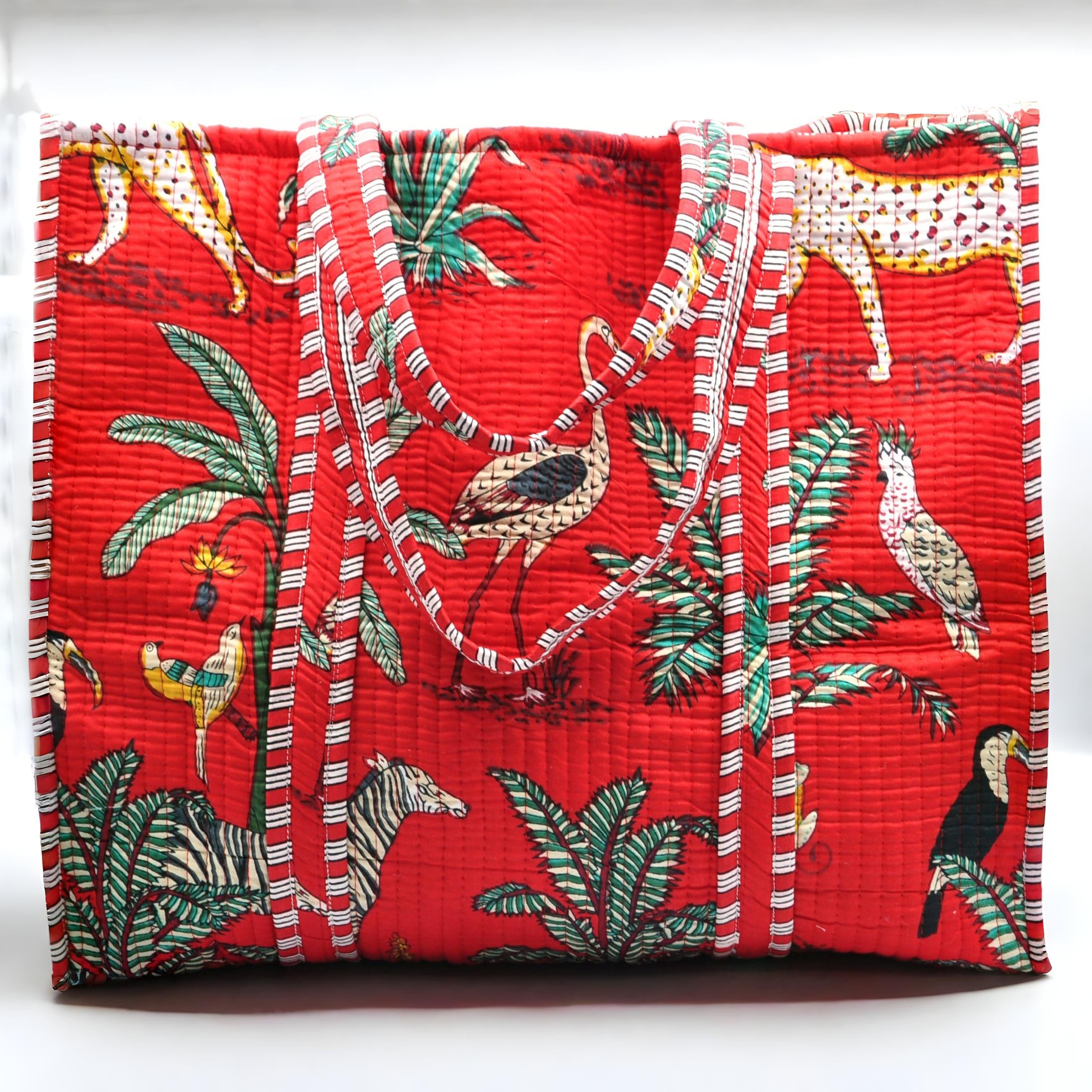 Yala Safari Red Tote Bag