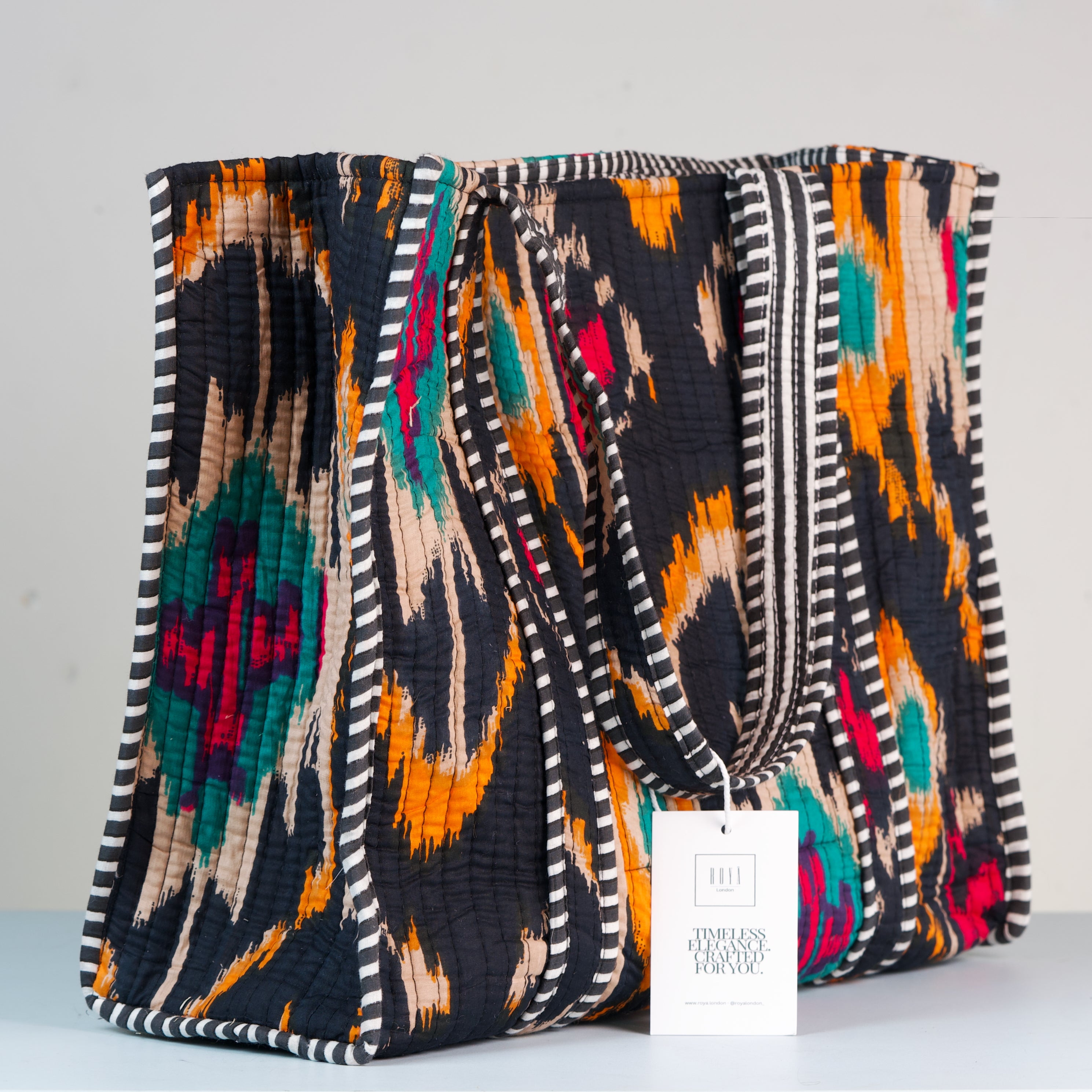 Black Aztec Tote Bag