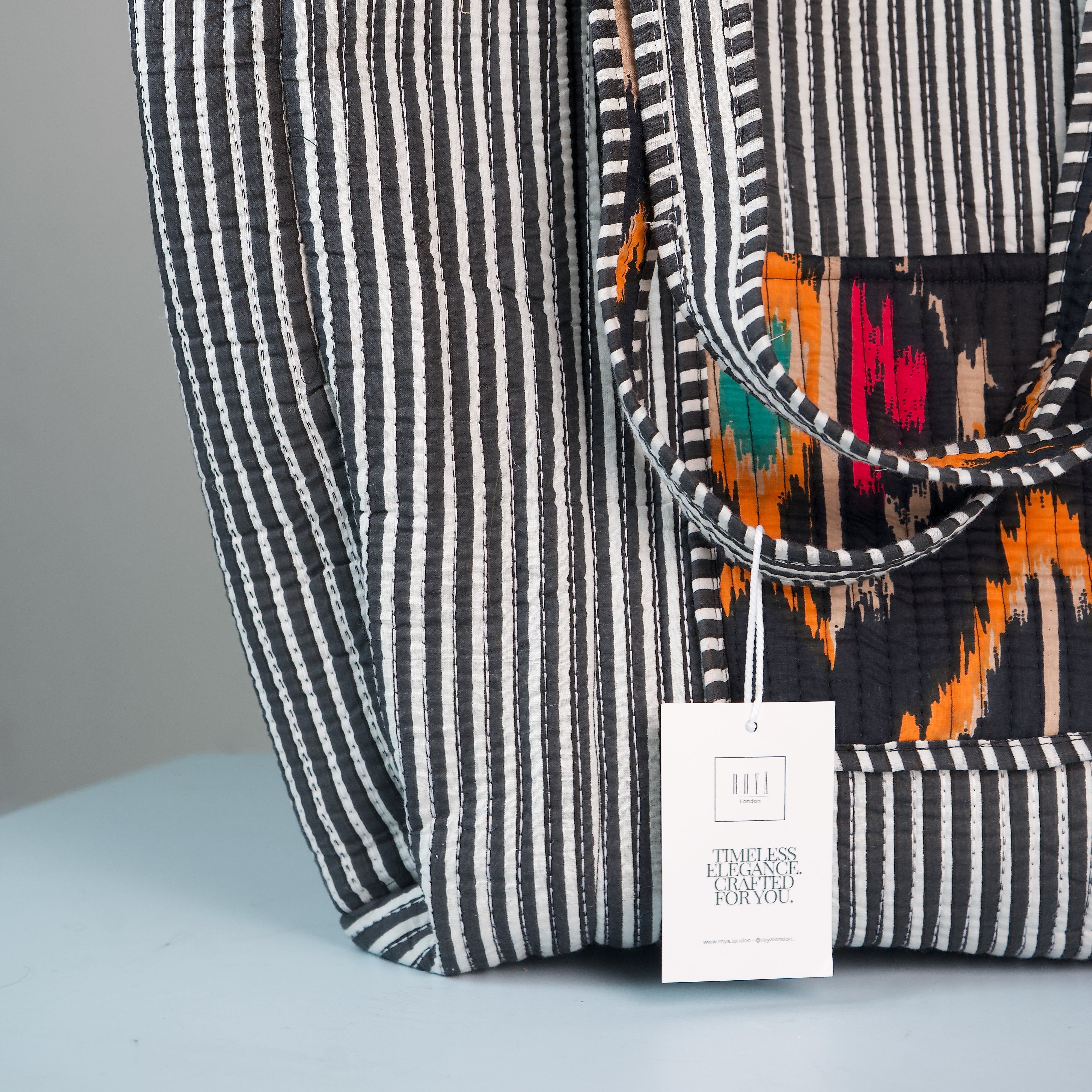 Black Aztec Tote Bag