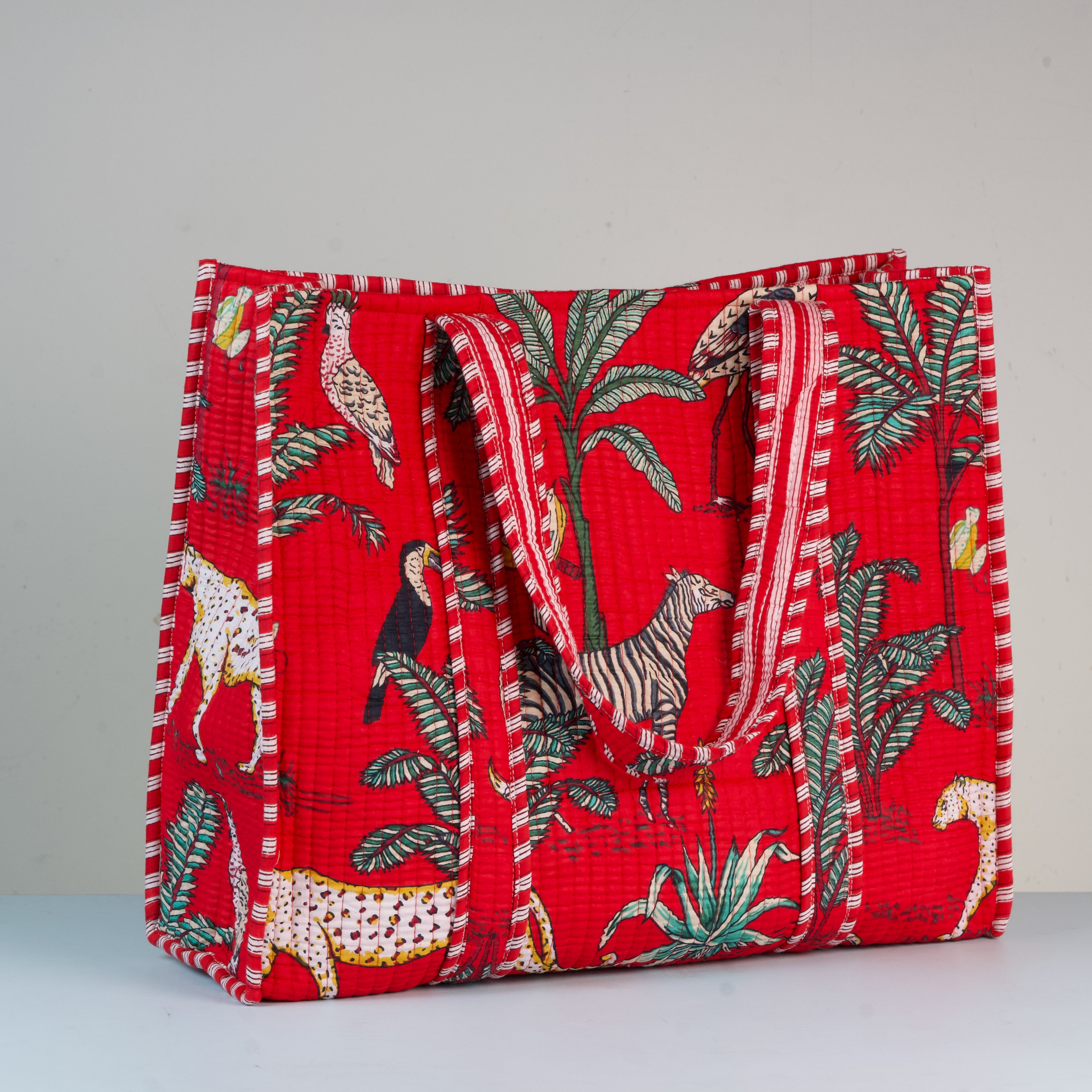 Yala Safari Red Tote Bag